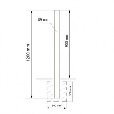 Apsauginis stulpas H-1200 mm 1