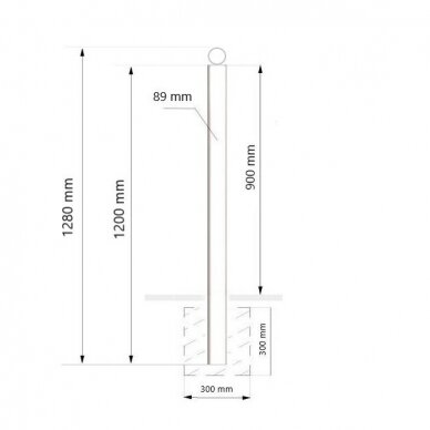 Apsauginis stulpas H-1280 mm 2