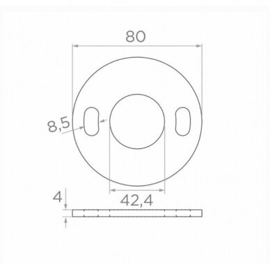 Flanšas D42,4x80×4 mm 1