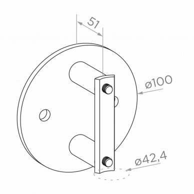 Turėklų statramstis H-1130mm RAL-9005 6