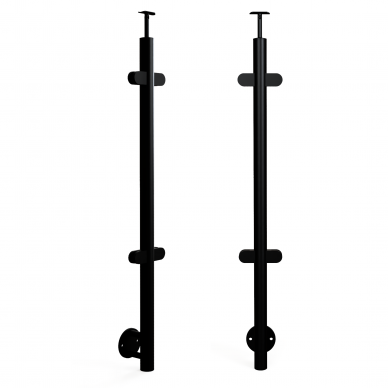 Turėklų statramstis H-1130mm RAL-9005