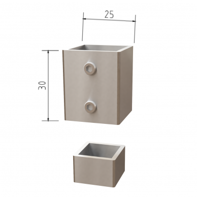 Laikiklis 20x20 vertikaliam profiliui 1