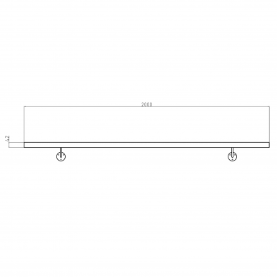 Sieninis turėklas LED/L2000mm 3