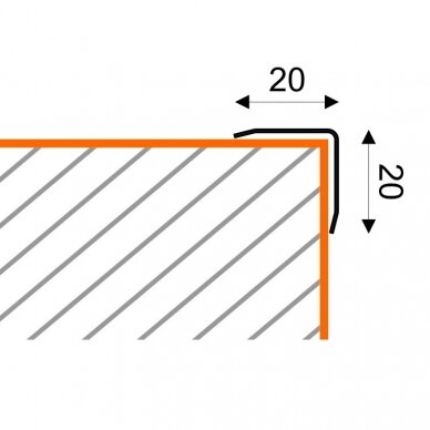 Sienų kampų apsauga 20x20×2500 2