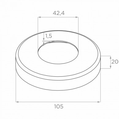 Balkono turėklo statramstis H-1060mm 4