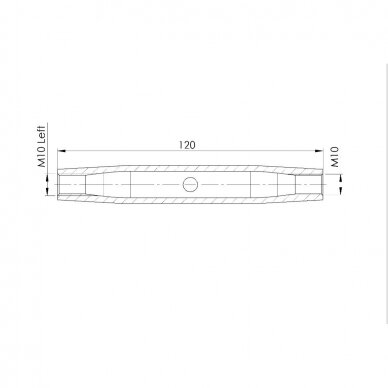 Troso laikiklių sujungimo įtempėjas M10 1