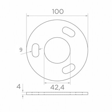 Turėklo statramstis H-960mm 3