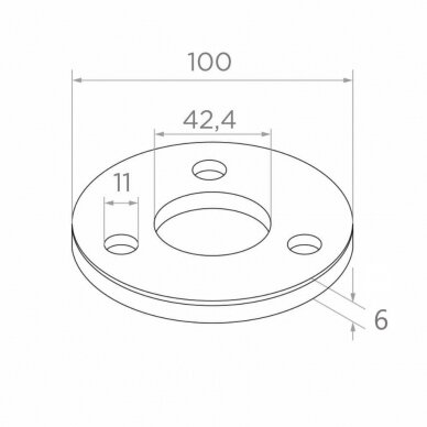 Flanšas D42,4x100 mm 1