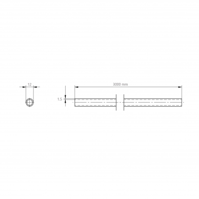 Vamzdis 12x1,5×3000 2